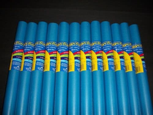 RiteCo Raydiant 80071 Riteco Raydiant Fade Resistant Art Rolls Medium Blue 24 In. X 12 Ft. 12 Pack
