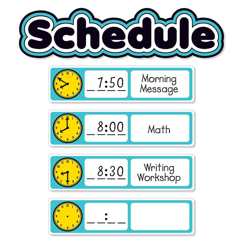 Scholastic Teaching Resources SC-823630 Aqua Oasis Schedule Mini Bulletin Board Set