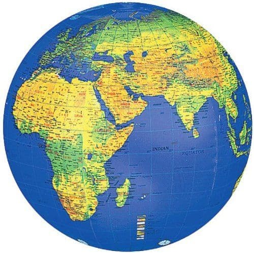 Herff Jones 16 in. Topographical Inflate-A-Globe