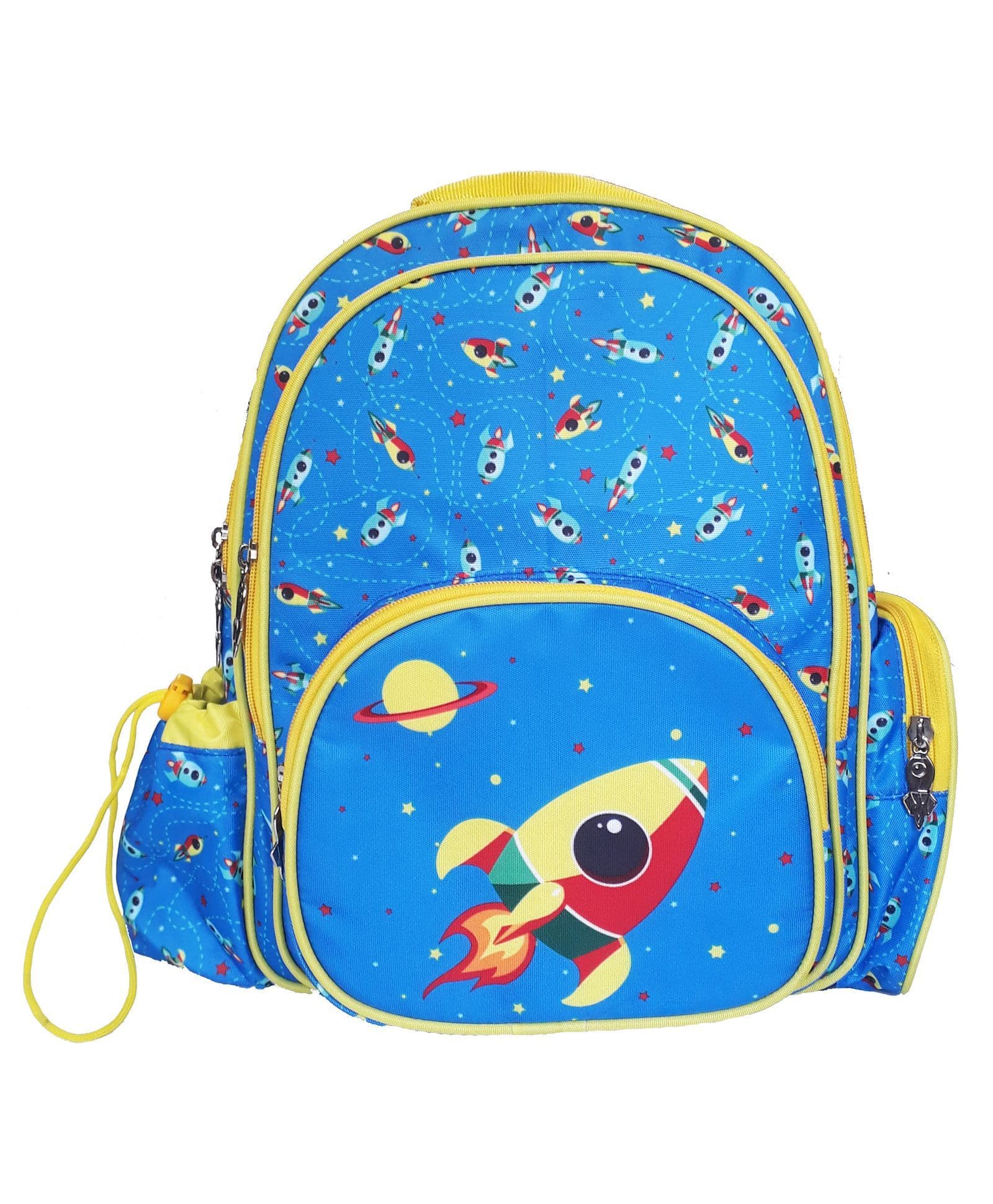 Little Jamun Backpack Rocket Print Blue