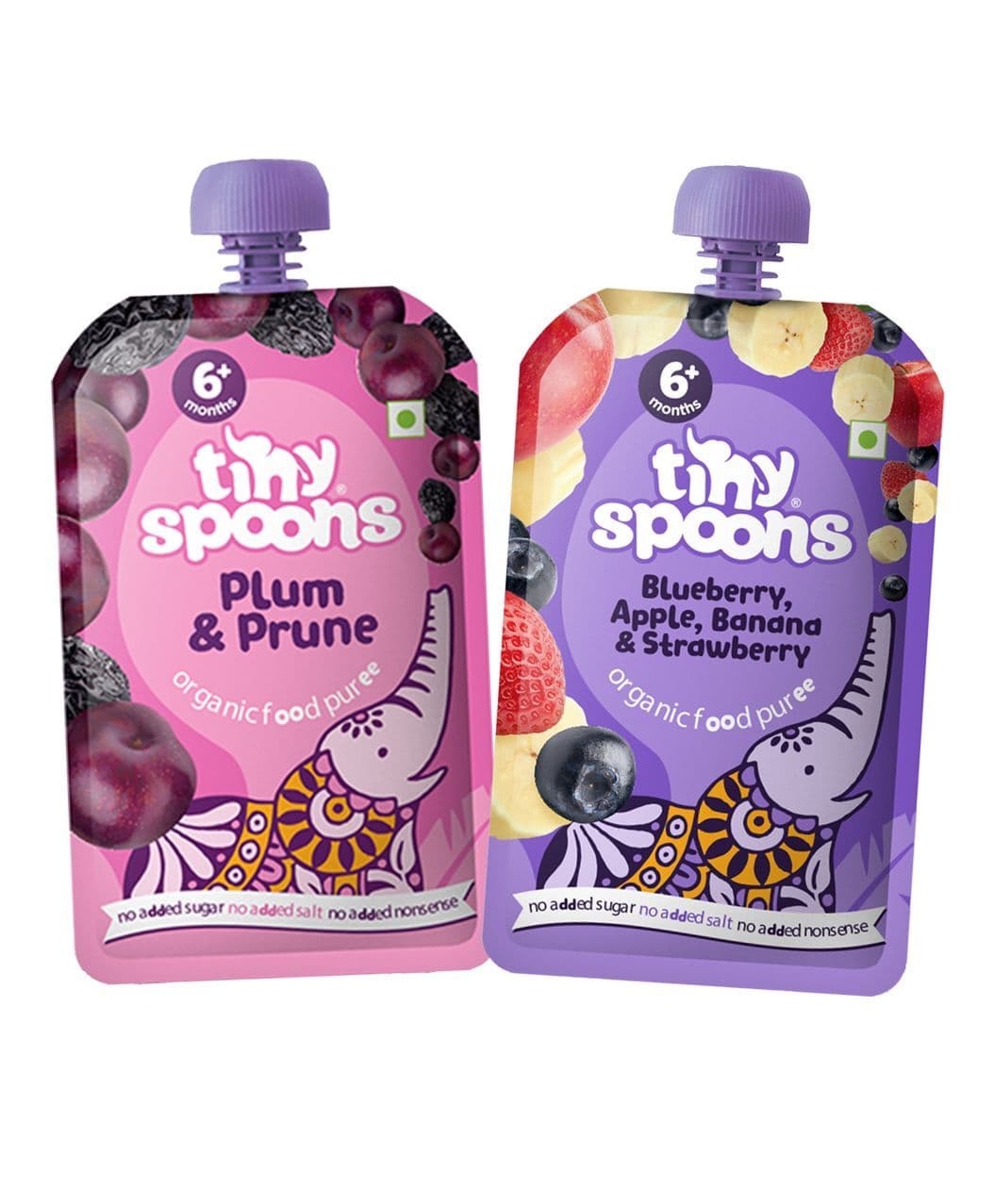 Tiny Spoons Organic Fruit Puree Pack of 2 - 120 gm each