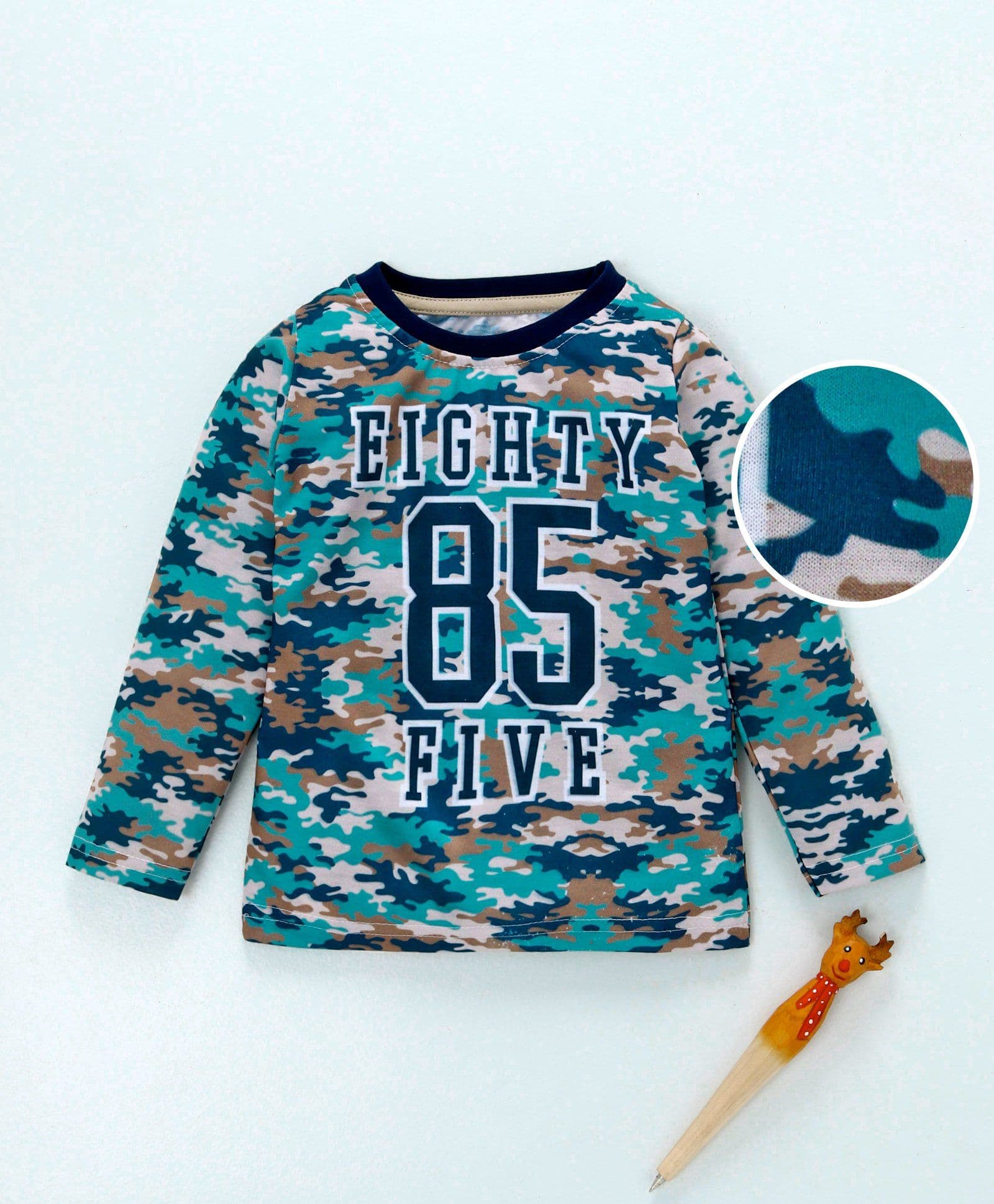 Game Begins Full Sleeves Tee Camouflage Print