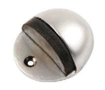 10 x Door Stop - Oval / Half Moon Floor Mounted - Satin Anodised Aluminium