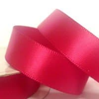 Three Kings 15 mm x 7 m Double Sided Satin Ribbon Roll, Beauty Pink