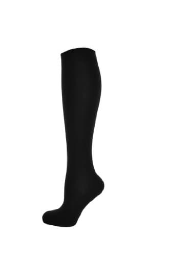 Compression Socks, knee high - Black, 9-11 UK, high quality Unisex hand linked. 1 pair