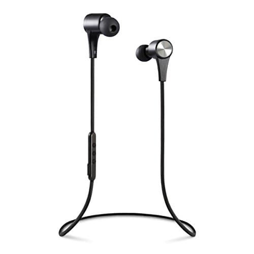 Wireless Bluetooth Headphones, In-Ear Bluetooth Earbuds - IP55 - Waterproof Sweatproof, Wireless Earbuds for Sports Running Gym. Built-in Mic, Stereo Sound, Super Bass - Black