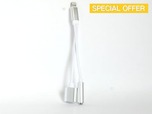 illumitrend ® IPhone 7 Audio adapter - Charge & play at the same time. (Silver) (Compatible with all IOS Updates) (IPhone7, Silver)