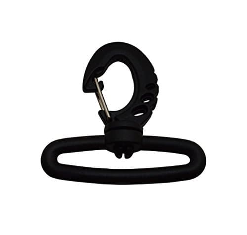 Tianbang Black 2" Inside Width Swivel Snap Black Plastic Buckles Lobster Clasp Trigger Clips Rotary Hook Pack of 4