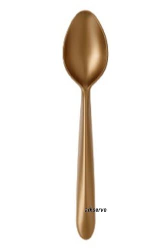 Starck 50 Disposable Plastic Spoons Large Gold Dark Blue