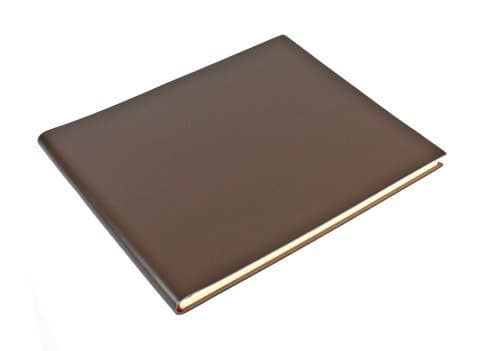 PAPURO Leather Torcello Guest Visitors Condolence Book Brown Plain, Plain Pages