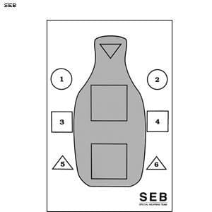 SWAT TEAM SEB TRAINING TARGET 100 PACK by Law Enforcement Targets