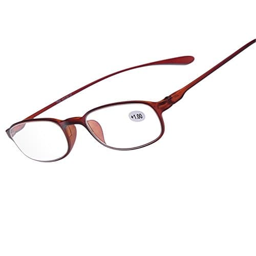 Reading Glasses Super Light Classic Collection, Red Frames, 1.50 Strength Unisex Glasses For Reading Case Included