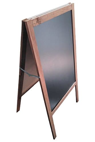 A-Board Blackboard 120 x 60 cm Suitable for Conventional Chalk and Liquid Chalk Marker Double-Sided