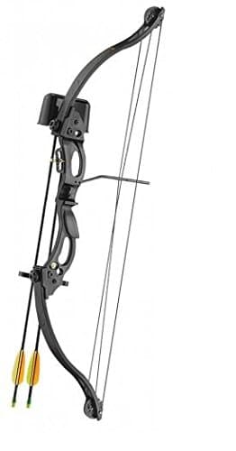 EK ARCHERY Archery 20Lbs Youth Black Compound Bow Set &amp; 2x Arrows + 5 x 40cm Targets Accessories