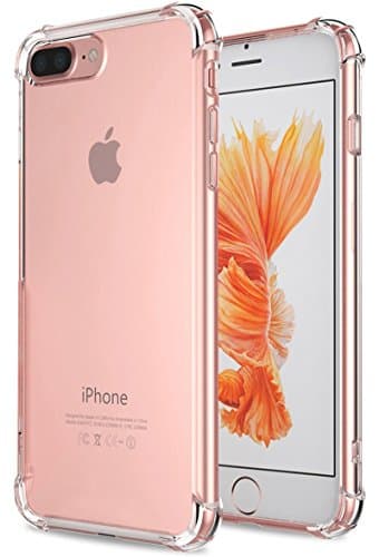 Geoffrey Boutique Shockproof Cell Phone Clear Case for iPhone 7 | Iphone 8 Plus | Ultimate Protection | High-Quality TPU and PU Case | Scratch Resistant | Light Weight | Thin Structure