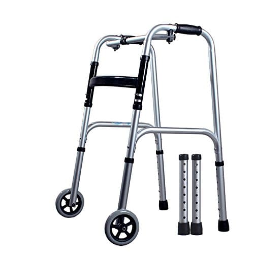 QFFL Old Four-legged Walker Elderly Non-slip Folding Crutches Toddler Trolley Walking Aids 4 Colors Available Crutches Walker ( Color : B )