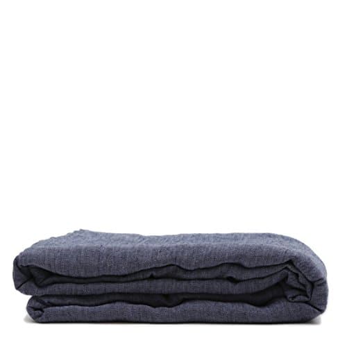 Loomstead Flat Sheet, White,Natural, Heather Charcoal, Heather Navy, Cal King/King, Queen