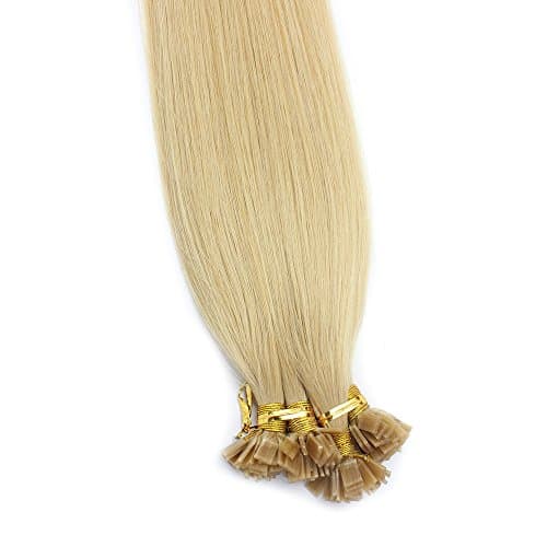 1g/s 100g Light Blonde Capsule Keratin Flat tip Human Hair Extensions 30inch