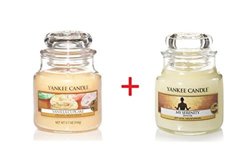 Gift Box – 2 Jars Small Yankee Candle Vanilla CUPACAKE + My Serenity