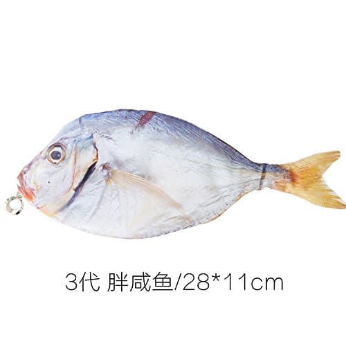 WRITIME Wholesale Pencil Cases Holders Simulation Fish Pen Bag Carp Salted Fish Pencil Bag Stationery Bag Men and Women Stationery,A