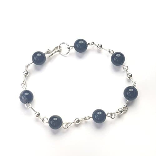 Sterling Silver and Dumortierite Chain Bracelet