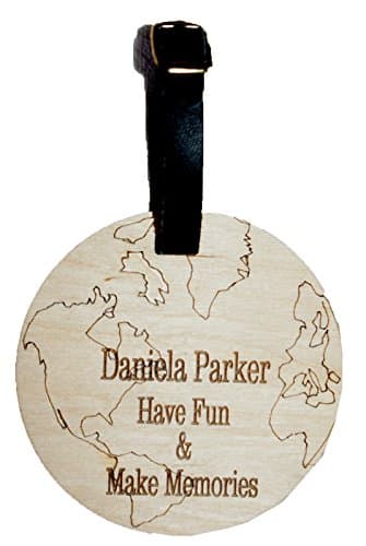 GPG LtdWorld Globe Shaped Custom Personalised Luggage Tag with Leather Strap & Buckle