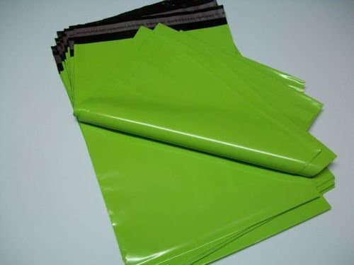20 X Medium Large 10 X 14 Neon Green Coloured Plastic Poly Mailing Post Bags