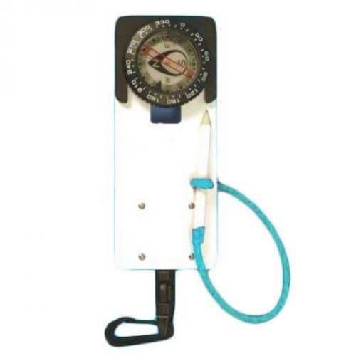 Trident Scuba Diving Slate and Pencil with Retractor and Compass by Trident Diving Equipment