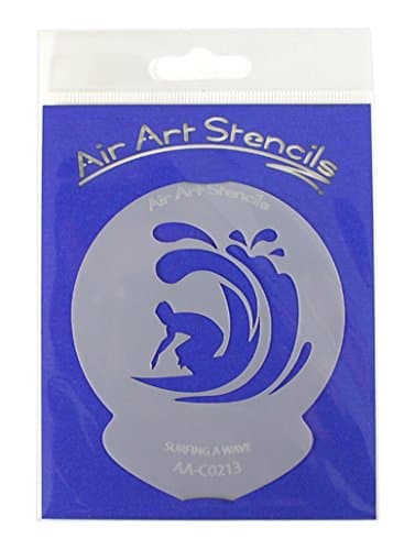 Surfing A Wave Cupcake Stencil Reusable & Flexible for Cakes & Crafts