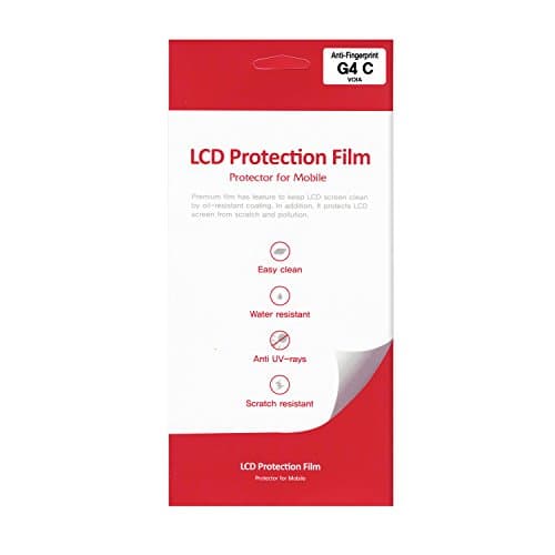 VOIA Screen Protector for LG G4 C - Retail Packaging - Anti-Finger