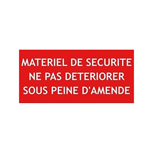 Editions uttscheid – Does Not Damage Sous Peine D Fine Stand Safety Equipment Sign – Self Adhesive Soft Ripstop