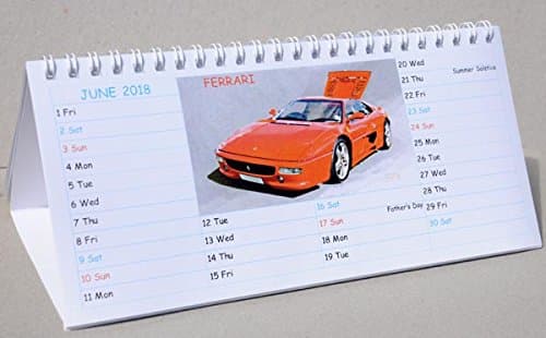 CLASSIC CAR DESK CALENDAR 2018