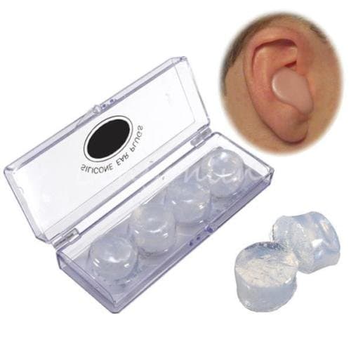 4pcs Swimming Silicone Earplugs Soft Comfortable high quality Sleeping aid Noise Reducing with storage box / Transparent Colour