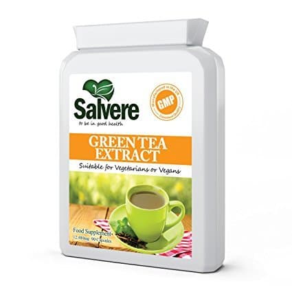 Natural Green Tea Extract with Powerful Antioxidant Than Vitamin E, Supports Cardiovascular Health, Improves Brain Function, Liver Cleanse &amp; Immune System Booster with Thermogenic Fat Burners Effect Perfect for Your Weight Loss Programs, Compare to Other Brands