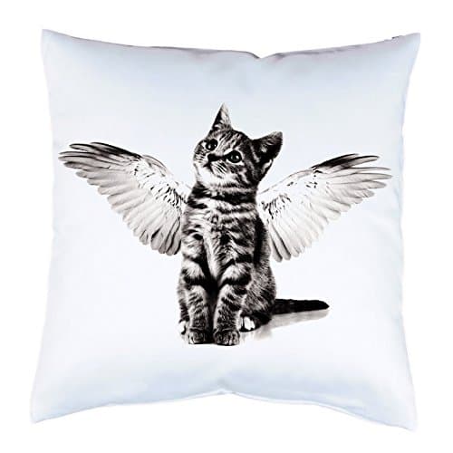 Pillow cat kitten with wings 16" cushion