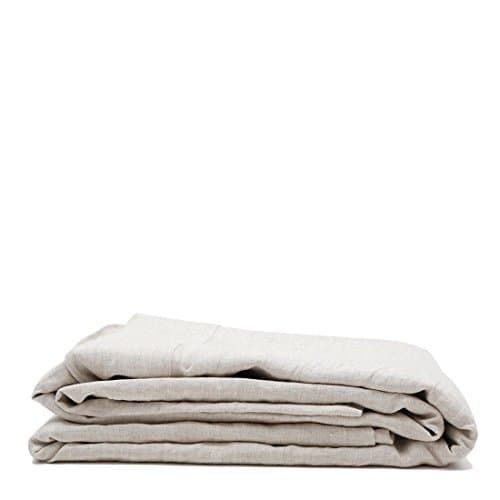 Loomstead Flat Sheet, White,Natural, Heather Charcoal, Heather Navy, Cal King/King, Queen
