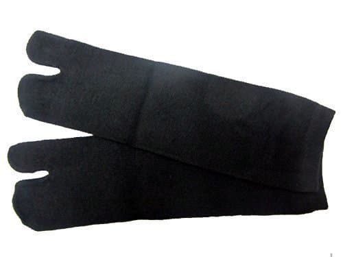 Ninja Tabi Flip Flop Japanese Split Toe Sandal Socks- Black (Size UK 7-11)