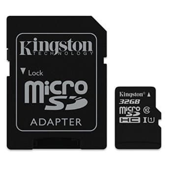 Kingston 32GB Class-10 Micro SDHC Memory Card For Samsung Galaxy S7, S7 Edge,Galaxy S5,J1,J3,J5,J7,A3,A5,A7,A8,A9,J1NXT,X Cover3,Core Prime Smartphones