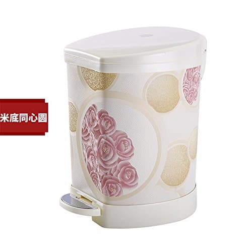 Home Retro Leather Pedal-Type Slow Lowering Trash 4 23.5*25*34Cm