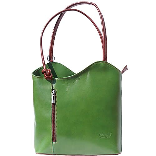 Convertible backpack and shoulder bag 207 (Green-brown)