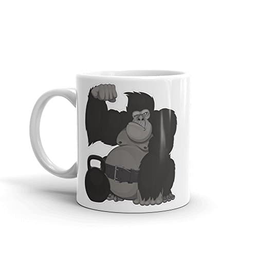 Exercise Gorilla & Kettle Bell 10oz Coffee Tea Mug #4138