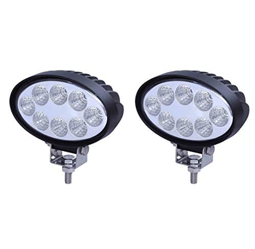 2-Pack 24W 6000K-6500K Daylight LED Work Light Flood 60 Degree Beam Angle 1580 lm