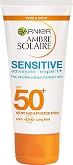 Ambre Solaire Sensitive Face and Neck Sun Cream SPF50+ 50ml