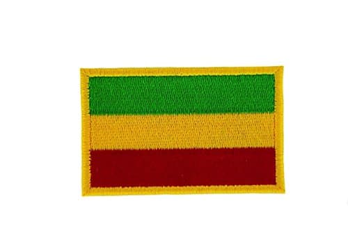 Ethiopia Flag Iron-On Embroidered Biker Patch for Backpacks