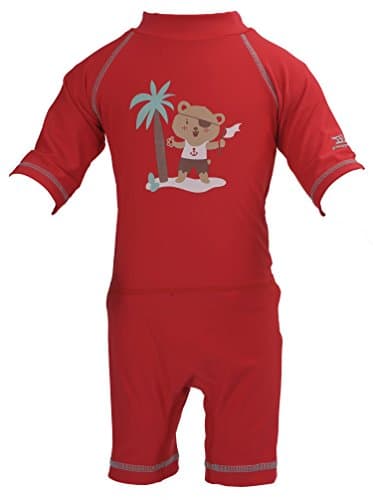 Piwapee Anti UV UPF 50 + – Combination Layer with Clip On Teddy Bear Red red red 6-12M(8-11 KG)