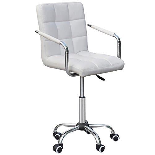 Tinxs White Breakfast Bar Stools Faux Leather Barstools Kitchen Stool Dinner Chairs