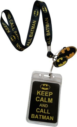 BATMAN, Keep Calm & Call Batman, Officially Licensed Original DC Comic Hero Artwork LANYARD