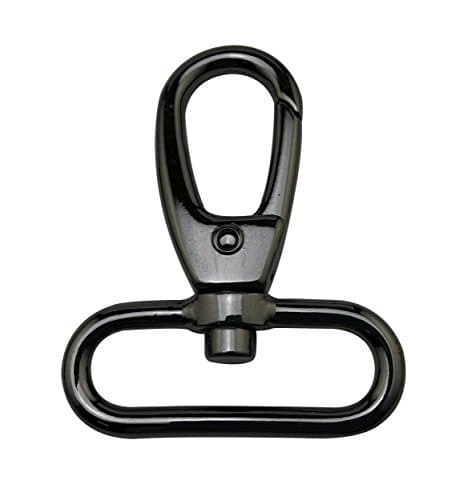 Ruihai Gun Color 2" Inside Diameter Oval Ring Large Top Lobster Clasps Swivel Snap Hooks Pack of 6