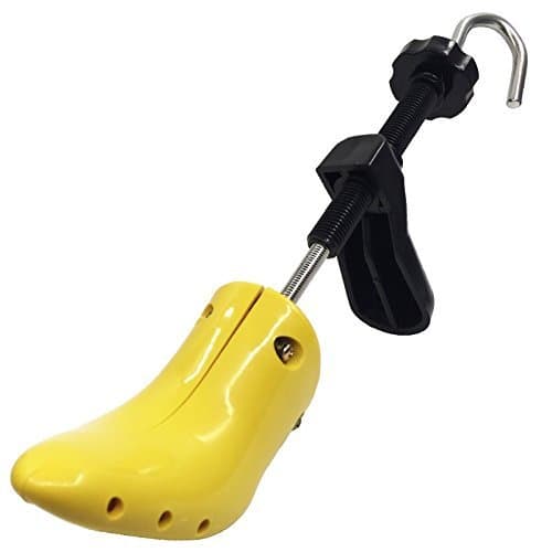 Xinlink Plastic Metal Shoe Tree Professional 2 Way Adjustable Wide Width Length Expander Stretcher for Men's Flat Sport Tennis Leather Shoes Large USA Size 9-13 (EU 42-48) Yellow by Xinlink