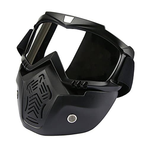 Eyewear Detachable Modular Face Mask Shield Goggles CE CERTIFICATE for Motorcycle Helmet